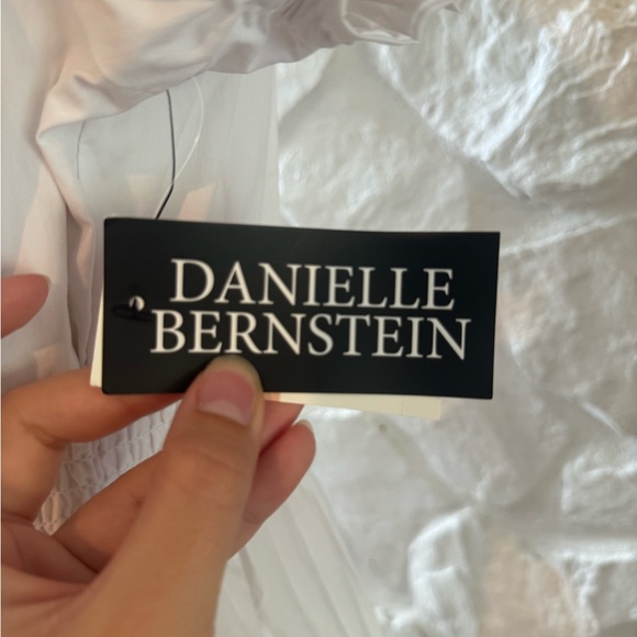 Danielle Bernstein White Poplin Maxi Dress 2X - Picture 7 of 10